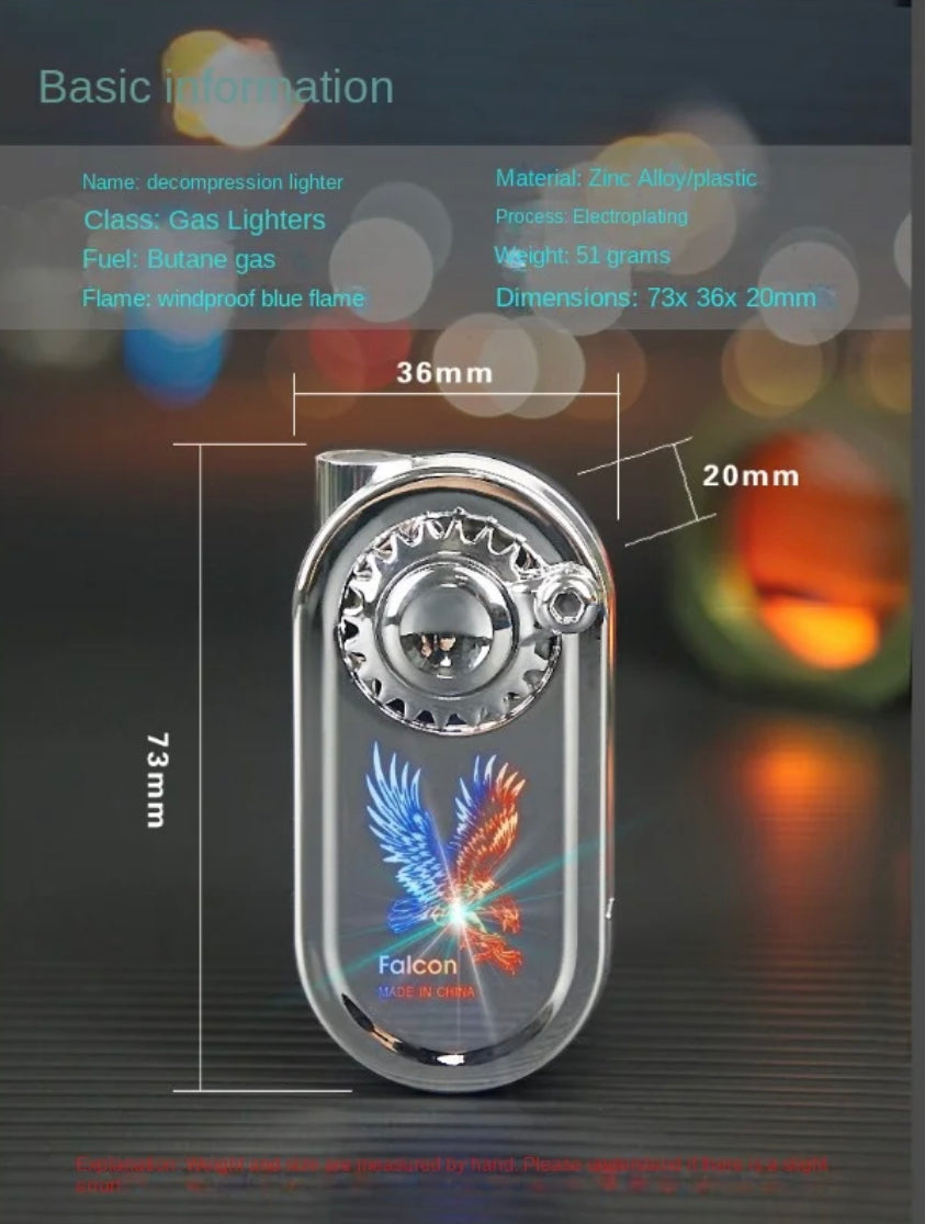 Creative Gear Rocker Arm Ignition Lighter, Metal Wind Proof Lighter Creative Gear Rocker Arm Ignition Lighter, Metal Wind Proof Lighter